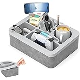 Couch Cup Holder Tray Silicone Couch Cup Holder Pillow Foam Bed Tray Snack Sofa Bed Caddy Organizer Beach Sofa Drink Holder Spill Proof Snack Caddy Removable Sofa Buddy Game Controller Kindle Phone