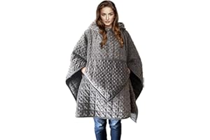 Weighted Blanket 10lbs(57.4''x47.2'',Grey for Adult, Wearable Heavy Blanket Soft Material with Premium Glass Beads, for Bette