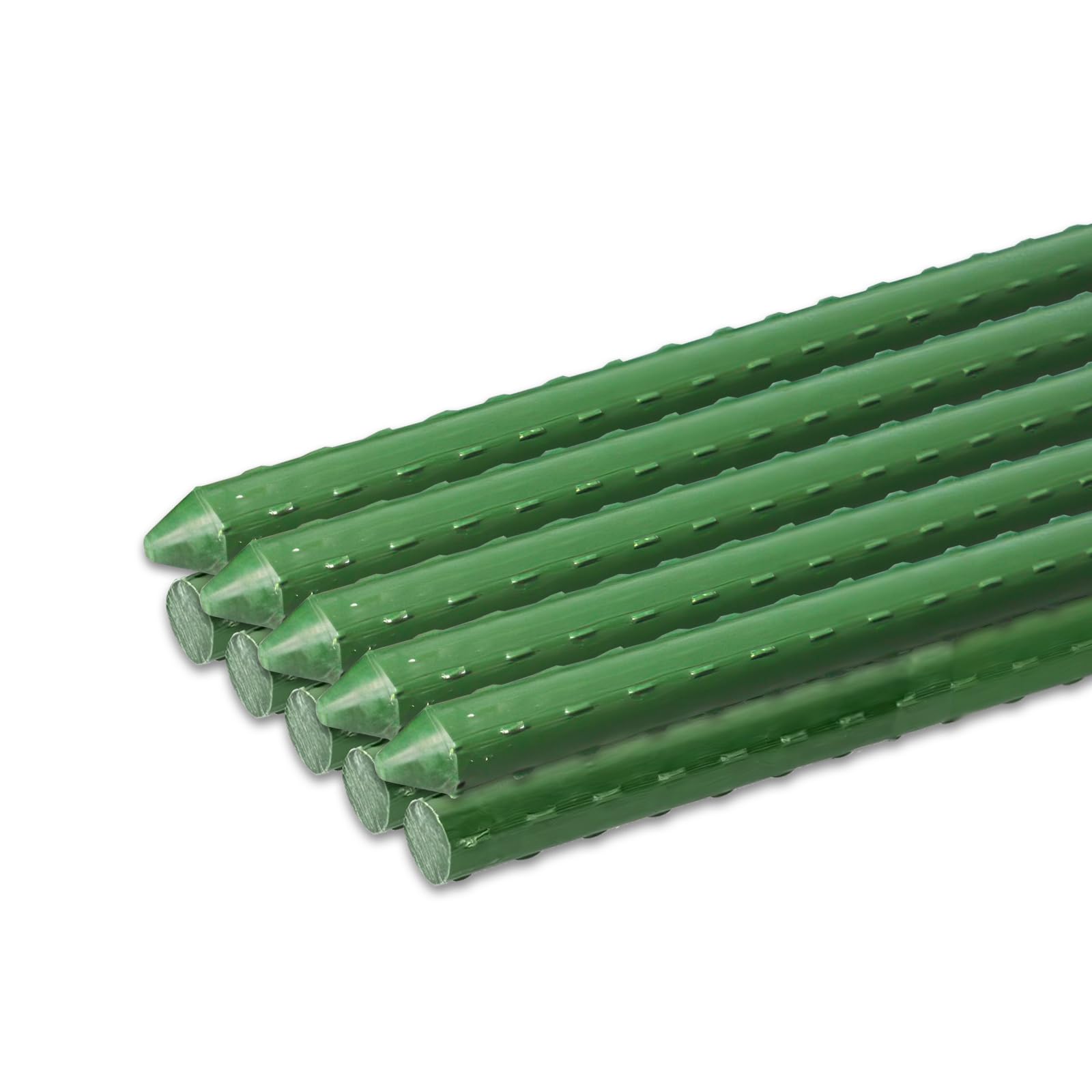 Fatiya 10 Pcs Metal Garden Stakes 15 Inch, Sturdy Plant Stakes for Outdoor Plants, Single Stem Plant Support Stakes Tall, Trees Cucumber Beans Tomato Stakes for Climbing Plant Sticks