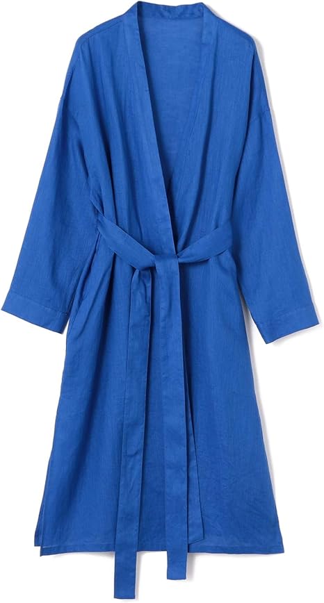 Amazon エストネーション リネン ガウン コート レディース 38 ブルー コート ジャケット 通販