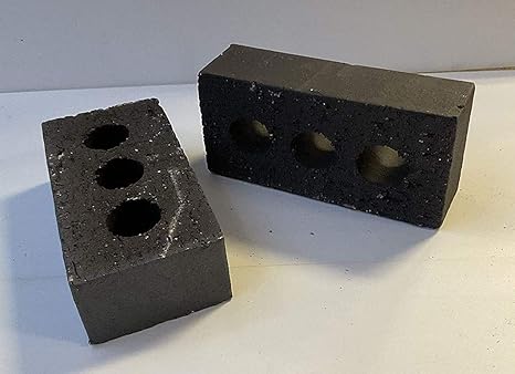 Amazon 三穴レンガ 煉瓦 ブロック ４個セット 黒 レンガ ブロック