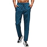 COOFANDY Men's Hiking Pants Lightweight Athletic Pants Quick Dry Active Running Joggers with Zipper Pockets