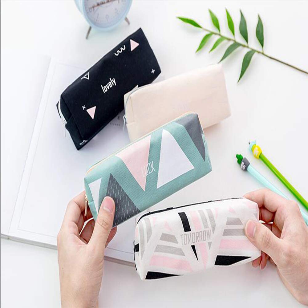 Morkia Trousses Scolaire, 2 Pièces Trousse École Papeterie Pouch,Multi-Functional Étui à Crayons Stylos, Crayons, Stylos à Gel, Marqueurs Autres Fournitures Scolaires (Noir + Blanc)