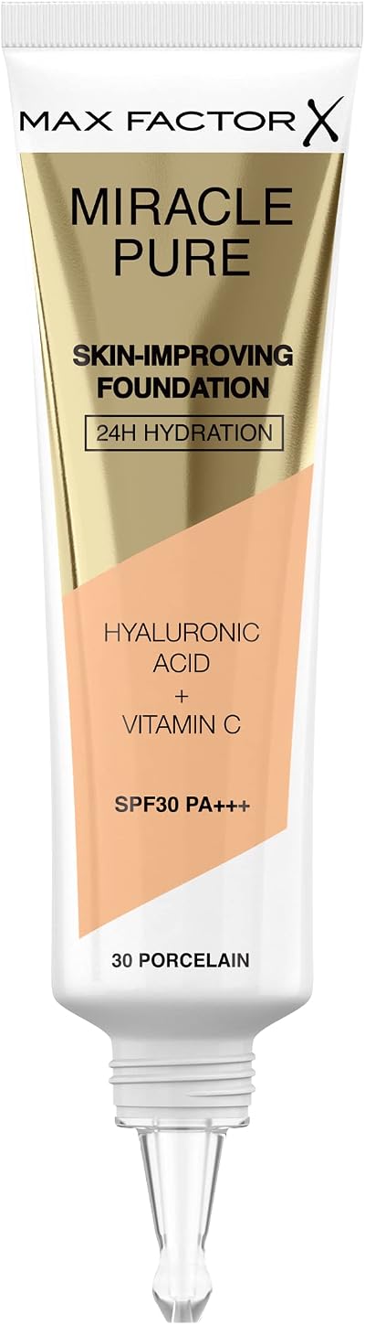Max Factor Miracle Pure Liquid Foundation Porcelain 35ml Full Coverage