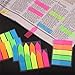 Antner 1500 Pieces Neon Page Markers Sticky Tabs Colored Index Tabs Flags, Fluorescent Sticky Notes for Page Markers, 12 Sets 2 Sizes