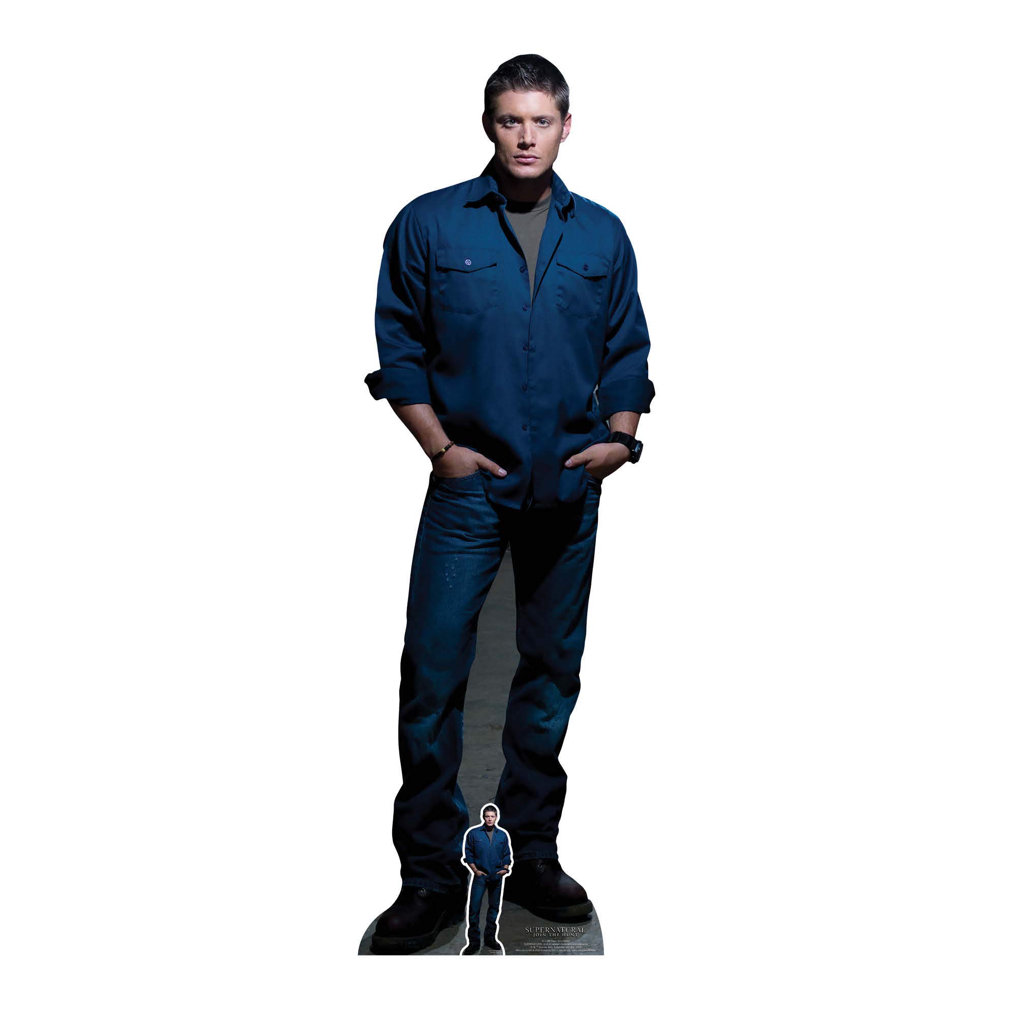 Star Cutouts SC1349 Dean Winchester Blue Shirt (Jensen Ackles) Supernatural Cardboard Cutout – Legendary Hunter Fan Display & Collector Decoration