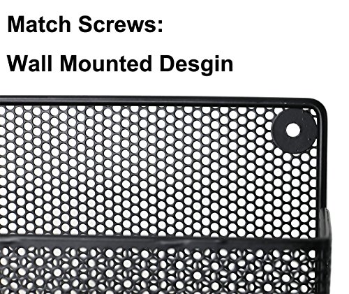 ESYLIFE 6 Tier Wall Mounted Spice Rack Organizer - Made of Sturdy Punching Net, Black - Thumbnail 4