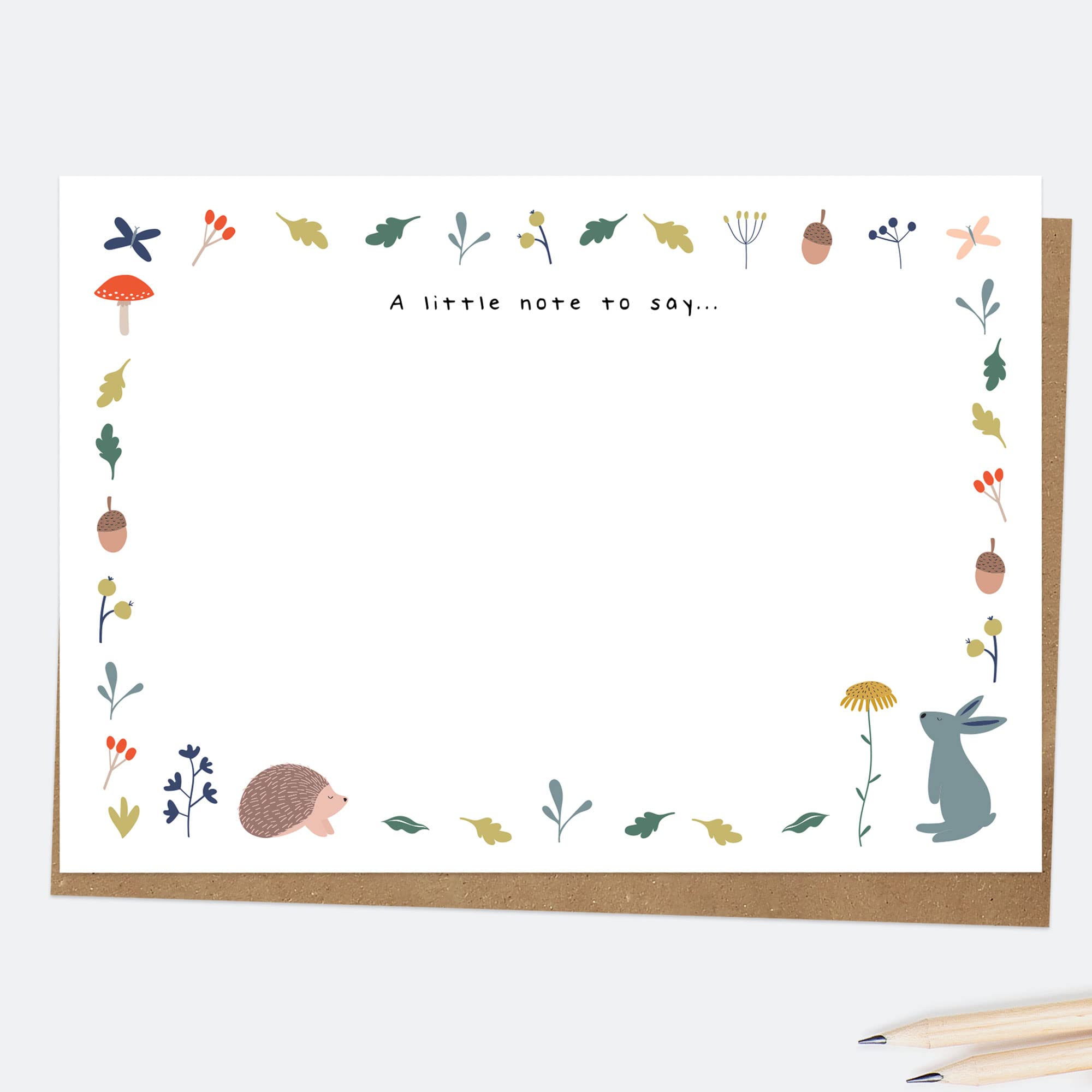 A6 Note Card - Whimsical Forest - A Little Note to Say - Pack of 10 (3282)