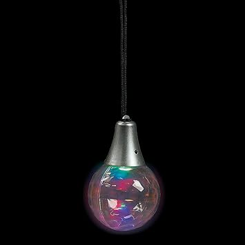 Amazon Com Fun Express Light Up Disco Ball Necklace Jewelry
