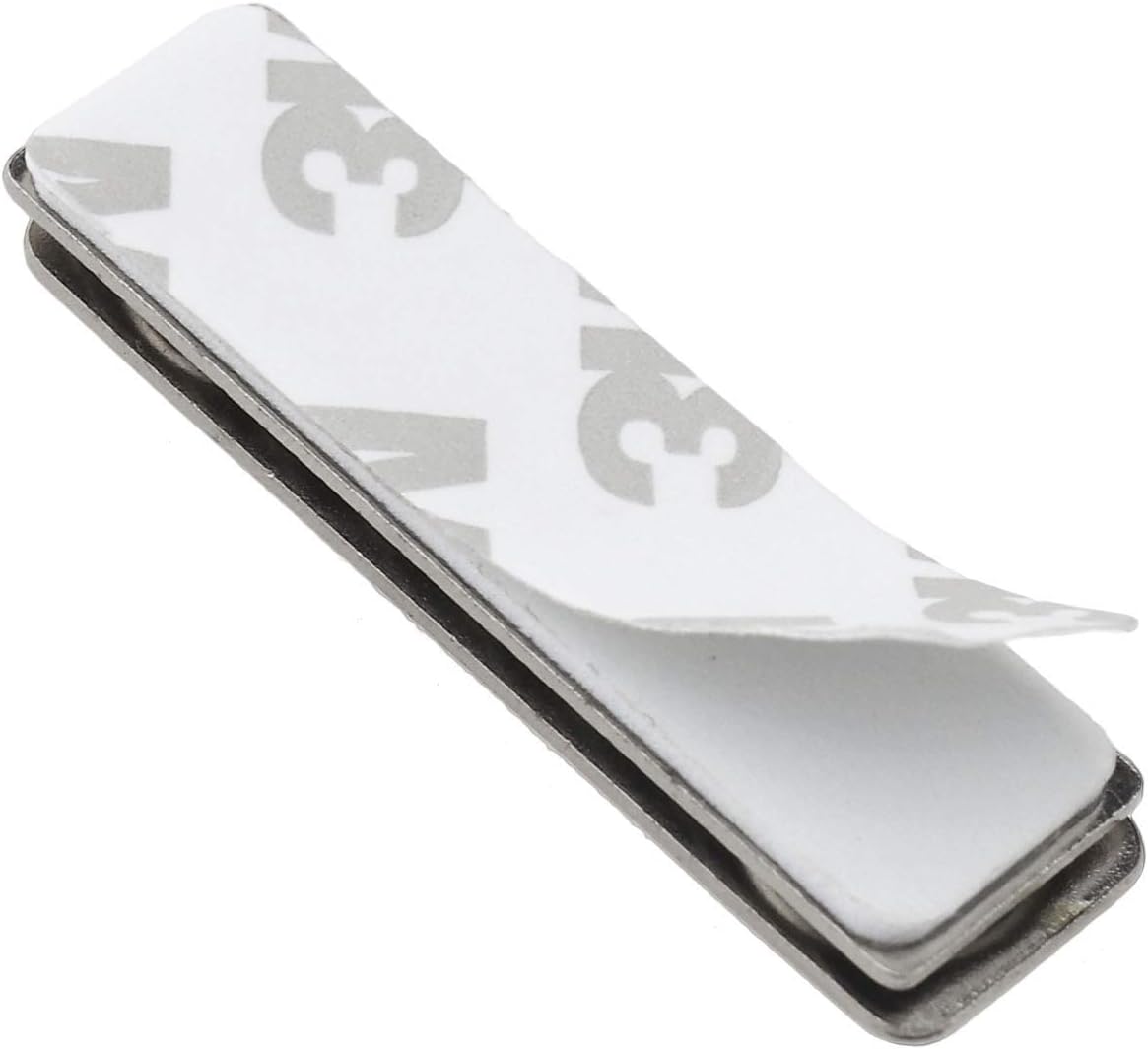 ENET 10 Magnetic Name Badge ID Holders Metal 45mm x 13mm, Silver - Image 4