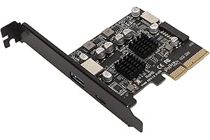 PCIe to USB 3.2 Expansion Card, PCI Express Expansion Card PCIe to USB3.2 GEN2 Card PCIe Type C Card, USB A Type C Front Type