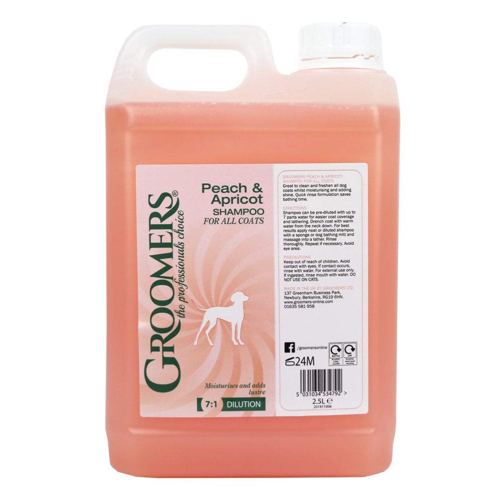Groomers Peach and Apricot Dog Shampoo, 2.5 Litre Amazon.co.uk Pet