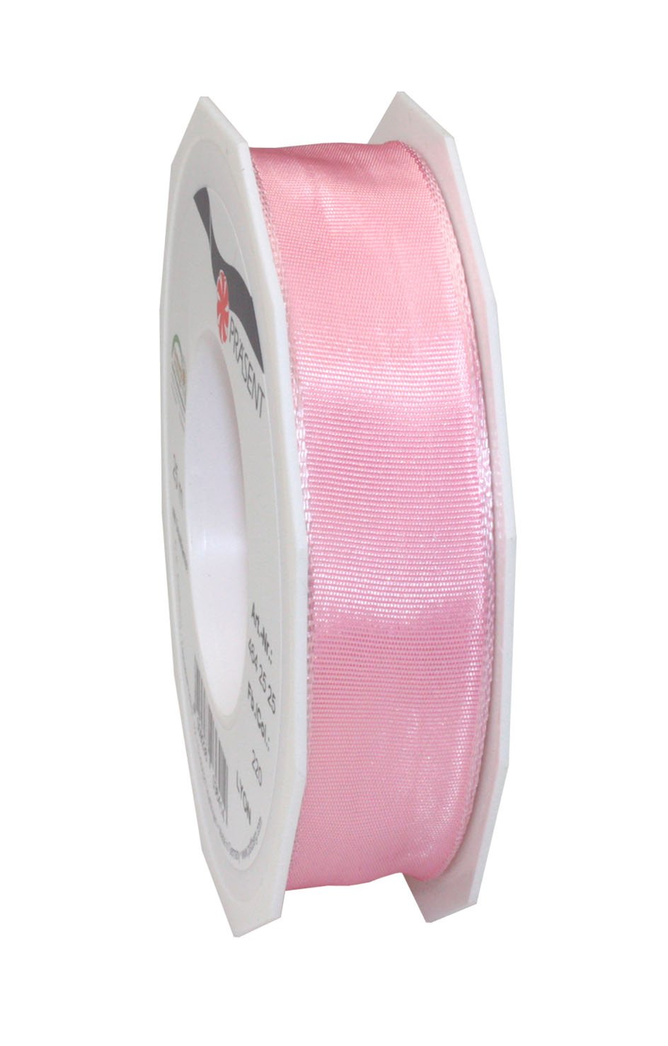 PRÄSENT - Lyon Wired Taffeta Ribbon Light Pink 25 mm width, 25 m length — image 1