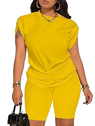 PINSV Women 2 Piece Outfits Summer Sweatsuits Track