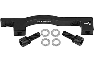 Yosoo Health Gear Bike Disc Brake Adapter, 203mm Front Mount Bracket, Black, Mountain Bike Compatible