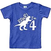 rawr im 4 Year Old boy Shirt Roar 4th Birthday Shirt boy Four Dinosaur Tshirt