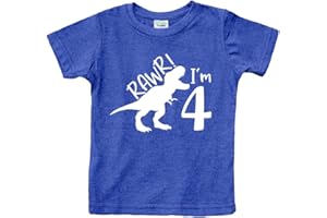 UNORDINARY TODDLER rawr im 4 Year Old boy Shirt Roar 4th Birthday Shirt boy Four Dinosaur Tshirt