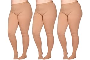 ABSOLUTE SUPPORT (3 Pairs) Made in USA - Womens Opaque Compression Tights 20-30mmHg - Graduated Compression Hose for Varicose Veins, Lymphedema, Pain Relief - Beige, X-Large - A204BE4-3