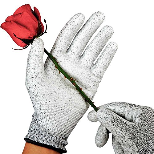 ThxToms Premium Gardening Gloves, Outstanding Cut Resistant Material Provides Level 5 Protection and Lightweight Breathable, 1 Pair, Small