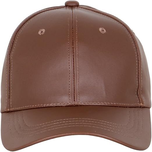 leather strapback baseball cap