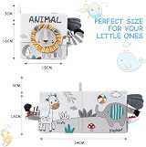 Vicloon Soft Toys Baby Cloth Book 3D Animals Crinkle Sensory Lion view 2