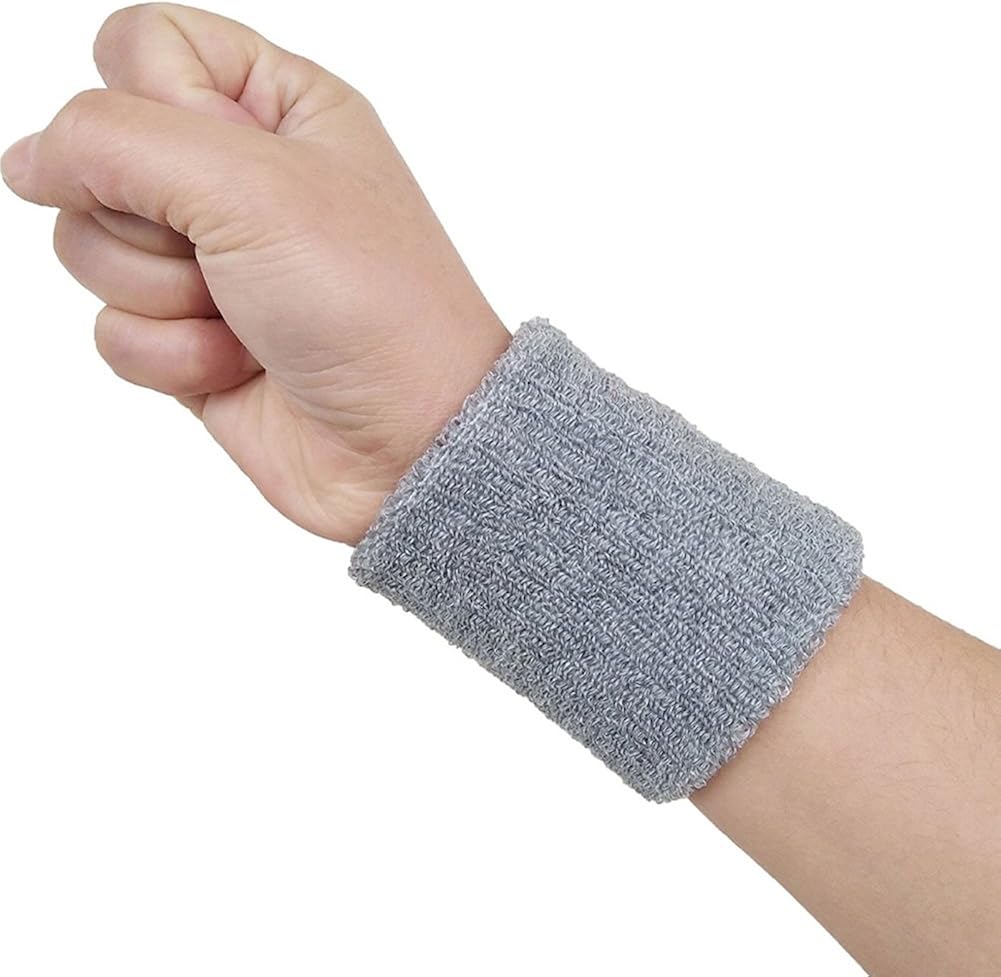 Vidillo Wrist Sweatband 2 Pack, 4 Inch Sports Wristband Soft Thicken Cotton, for Tennis Gymnastics, Football, Basketball - Image 3