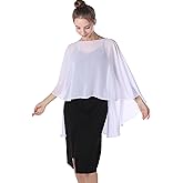 Baoqiya Chiffon Capes Sheer Capelets Long Cape Poncho For Women Plus Size