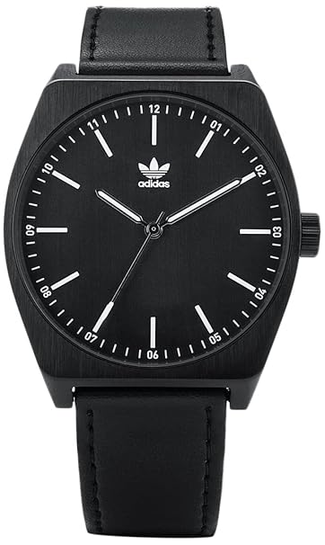Adidas Herren Analog Quarz Uhr mit Leder Armband Z05-756-00