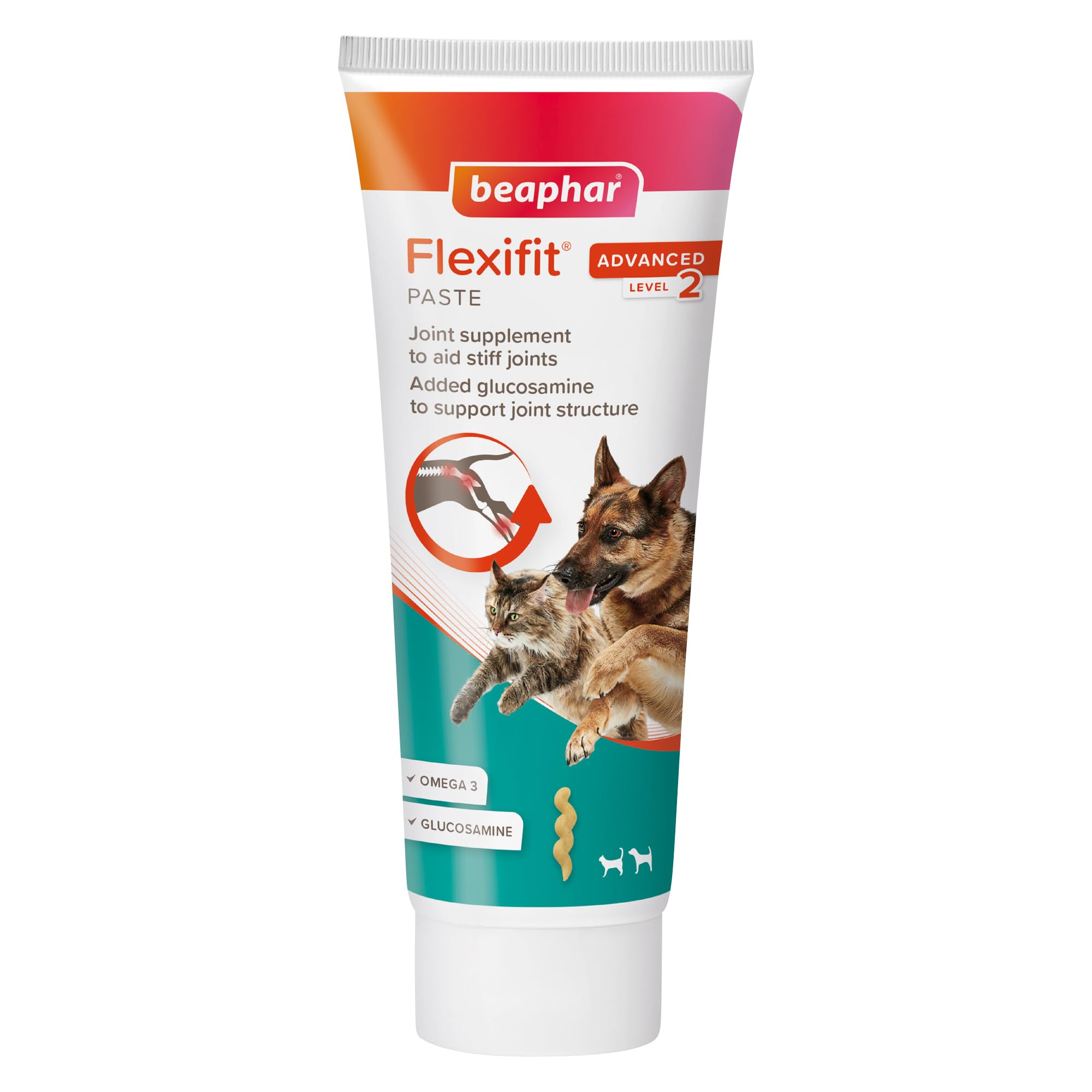 Beaphar – Flexifit® Joint Supplement Paste for Cats & Dogs, 250g – Aids Stiff Joints – Contains Glucosamine, Omega 3, Vitamins C & E – Ideal for Pets Showing Signs of Stiffness & Senior Pets