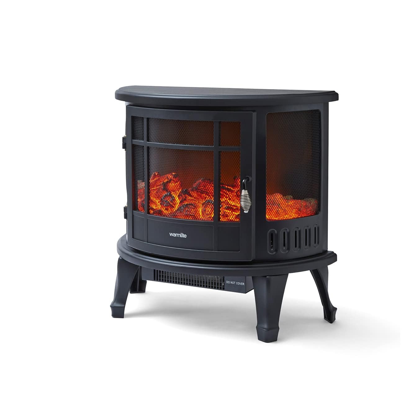 Warmlite Bath Log Effect Fire with Adjustable Temperature and Flame Controls, 1800W, Black, WL46017