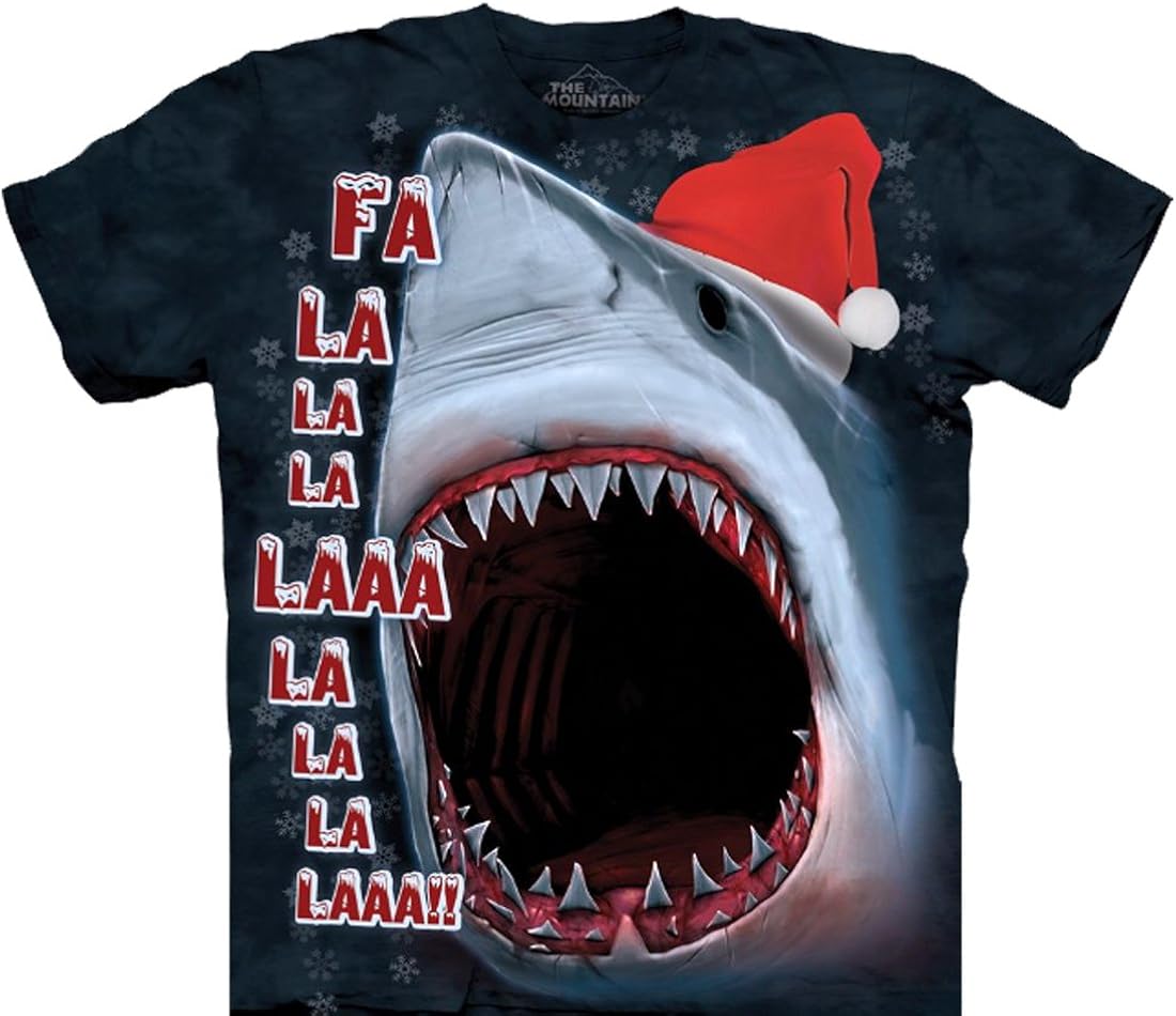 Tie Dyed Shop - Christmas Shark Shirt - Small to 4X