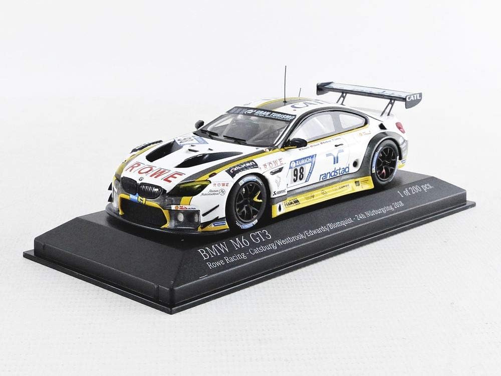 Minichamps 447182698 Collectible Miniature Car White / Yellow / Grey, Blanc/ Jaune/Gris