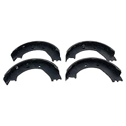 TRQ Rear Parking Brake Shoe Set Compatible with
