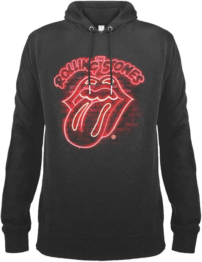 Amplified The Rolling Stones 'Neon Sign' (Grey) Pull Over Hoodie