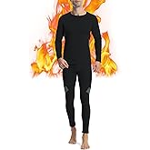 Runhit Mens Thermal Underwear Set:Fleece Lined Long Johns for Men Thermal Shirts and Pants Base Layer Cold Weather Thermals
