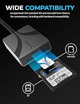 SabreNT UHS-II USB C Card Reader Dual SD/microSD 312MB/s USB 3.2 Gen 1 view 4