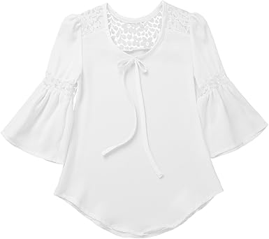 white blouse with flowy sleeves