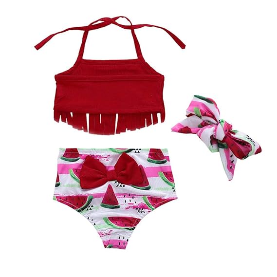 kids red swimsuit