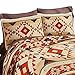 Collections Etc Southwest Aztec Fleece Native American 2 Piece Pillow Sham Set