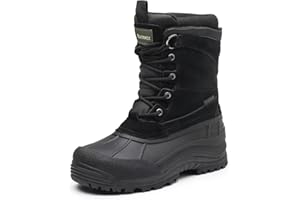 NORTHIKEE Men's Winter uggs are Waterproof, Non-Slip, Safe and Warm Outdoor Classic Suede, Detachable Lining, Non-Slip Rubber Outsole, Mid-Calf Height Boots