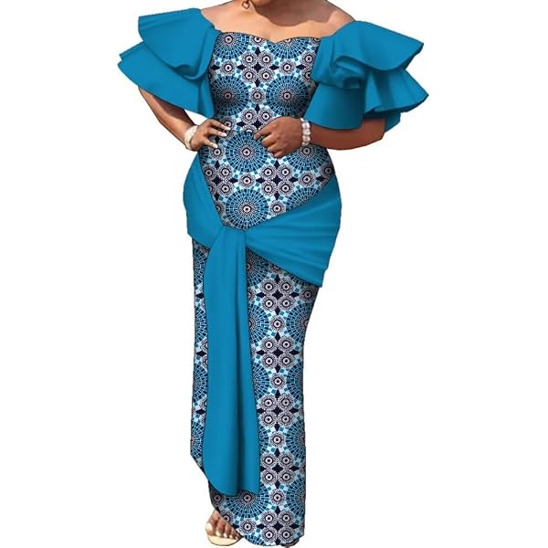 Amazon.com: Fashion Robe Africaine Femme Elegant Maxi Long Dresses African  Ankara Print Mermaid Dresses Dashiki Evening Gowns : Clothing, Shoes &  Jewelry