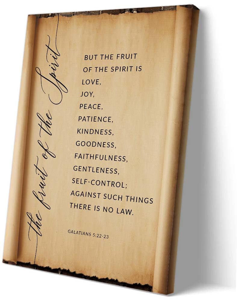 Sboobily Fruit of The Spirit Wall Decor Galatians 5 22-23 Wall Art ...