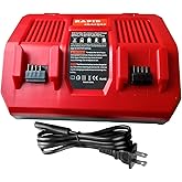 ANOPIW Replacement of MLK 18M Dual Bay Simultaneous Rapid Charger 48-59-1812 for MLK 18V Lithium Battery 48-11-1811,C18B, Li18, 18M...