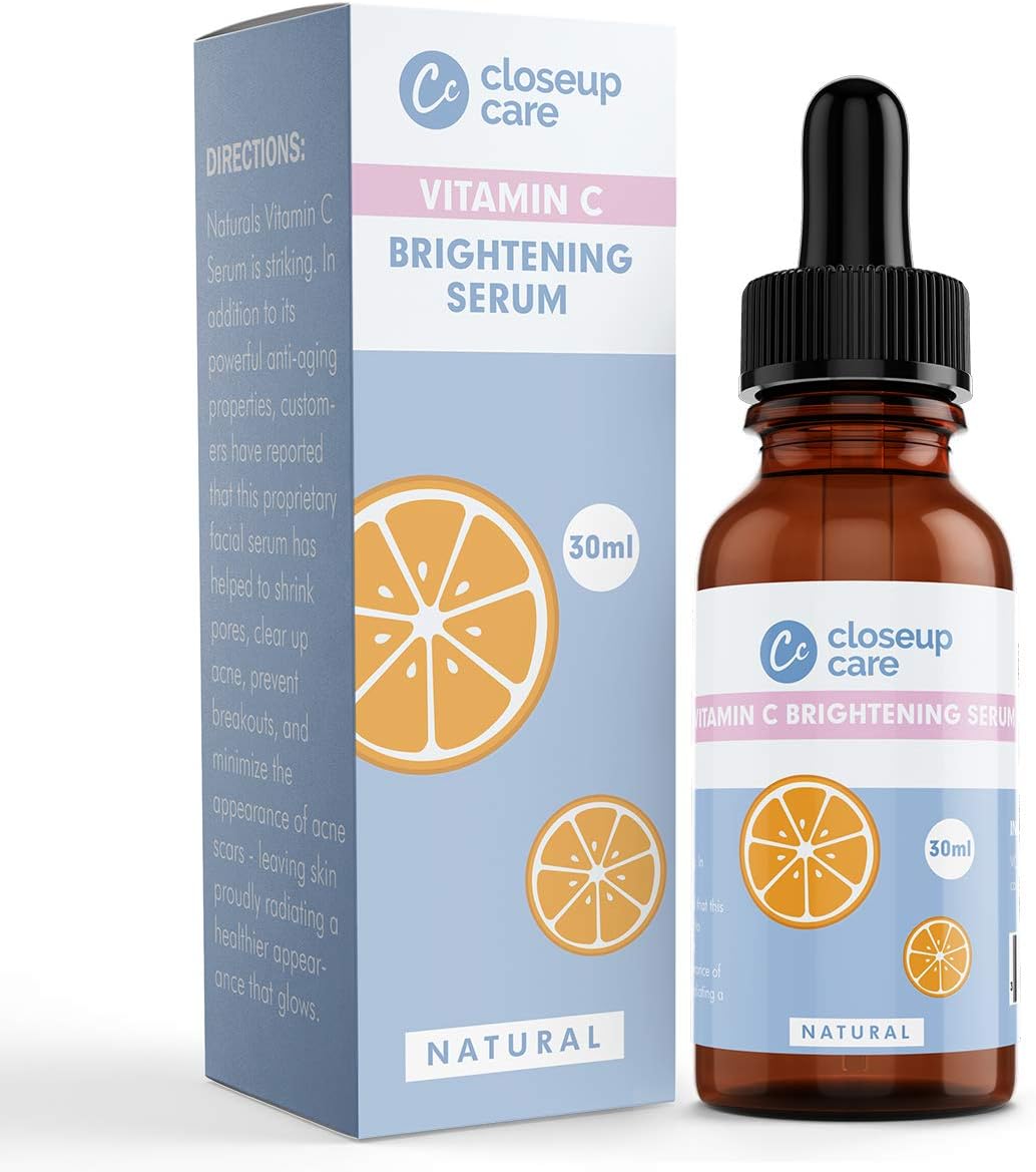 Closeup Care's Vitamin C Serum for Face, Topical Facial Serum with Hyaluronic Acid, 30 ml