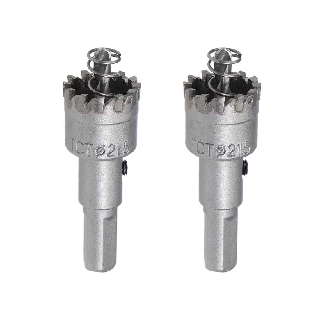 sourcing map 21.5mm Carbide Hole Cutter, Hole Saws for Stainless Steel Sheet Metal, High Density Carbide Tooth, 2pcs