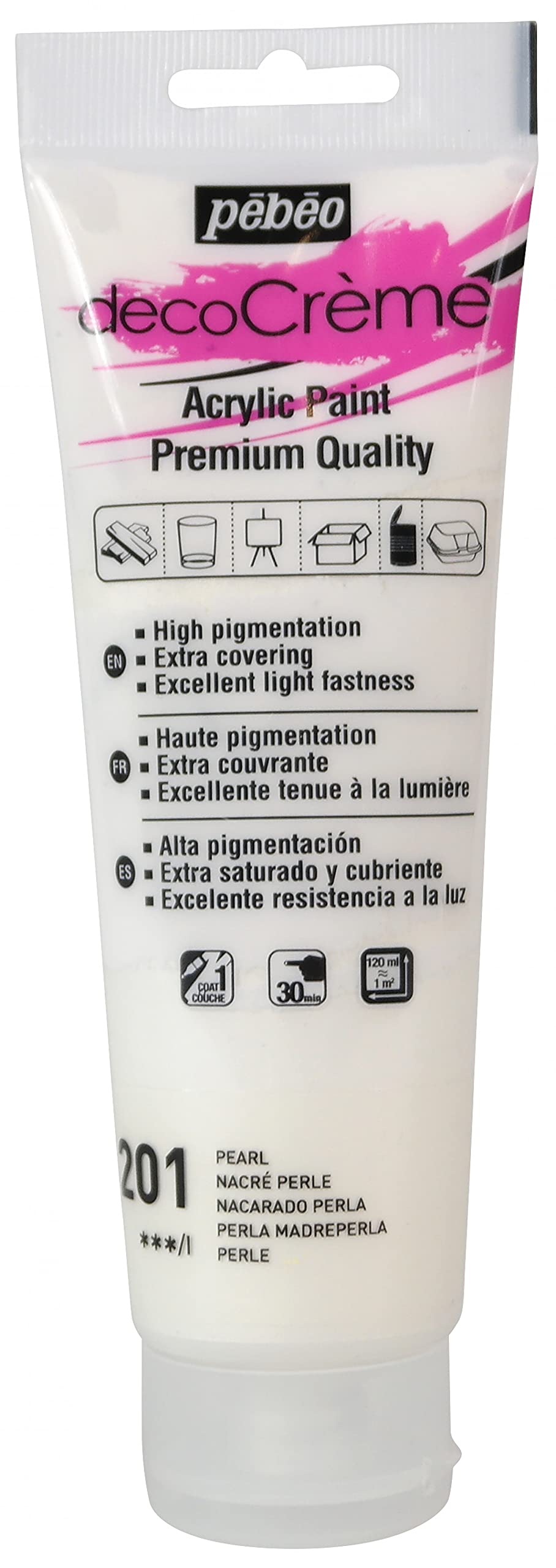 PEBEO 89201 120ml DecoCreme, Acrylic, Pearl, 14 x 4.5 x 6.5 cm