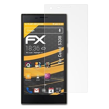 atFolix Panzerfolie kompatibel mit Cubot S308 Schutzfolie, entspiegelnde und stoßdämpfende FX Folie (3X)