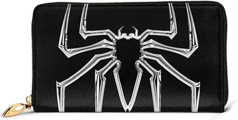 Amazon Co Jp 黒と白のスパイダーマン 財布 レディース 長財布 大容量 おしゃれ かわいいファスナー財布 ウォレット 薄型 本革 型押し 小銭入れ プレゼント用 ホーム キッチン