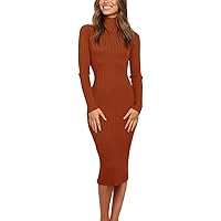 Rocorose Women's Turtleneck Ribbed Elbow Long Sleeve Knit Sweater Dress Black XS at Amazon Women's Clothing store Rocorose Women's Turtleneck Ribbed Elbow Long Sleeve Knit Sweater Dress Black XS at Amazon Women's Clothing store