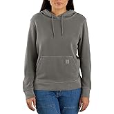 Carhartt Women's 106178 Relaxed Fit Midweight Garment Dyed French Terry Hooded - Medium Regular - Shadow